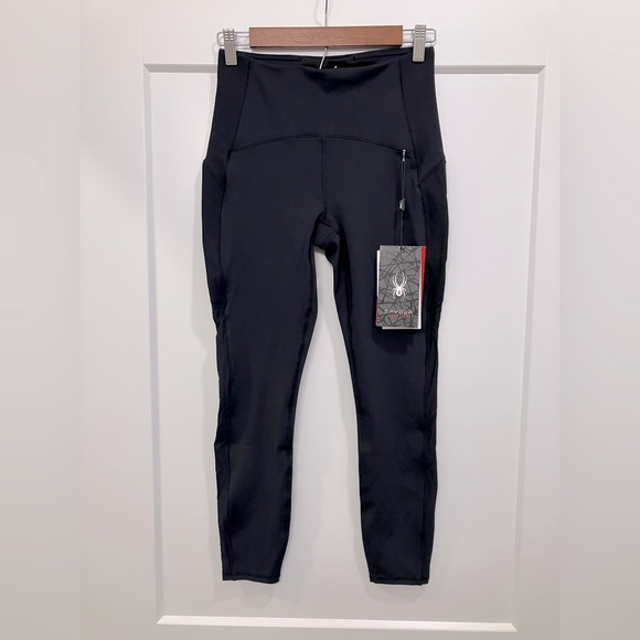 Spyder Active NWT Vent Mesh 7/8 Size Small Leggings in Black 🖤 - Picture 1 of 10